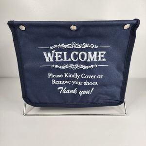 Foldable Fabric Storage Box for Disposable Shoe Covers or Booties.